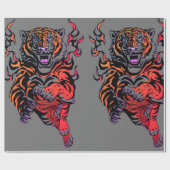 PAPIERTIGERE IN FLAMMEN GESCHENKPAPIER (Flach)