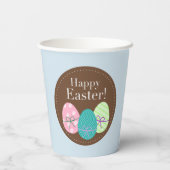 Papiertopf mit Ostereiern Pappbecher (Rückseite)