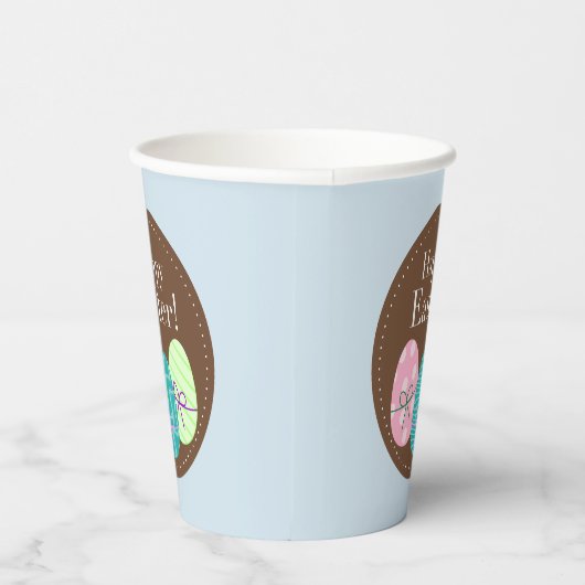 Papiertopf mit Ostereiern Pappbecher (Rechts)