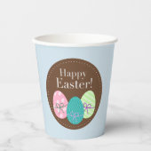 Papiertopf mit Ostereiern Pappbecher (Vorderseite)