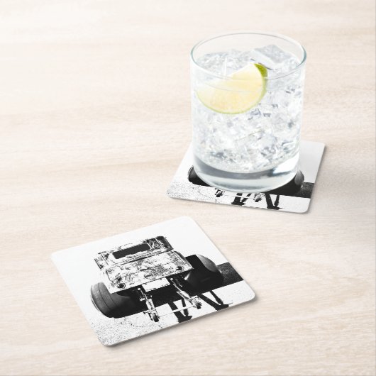 Papiertränke Rechteckiger Pappuntersetzer (Vor Ort)