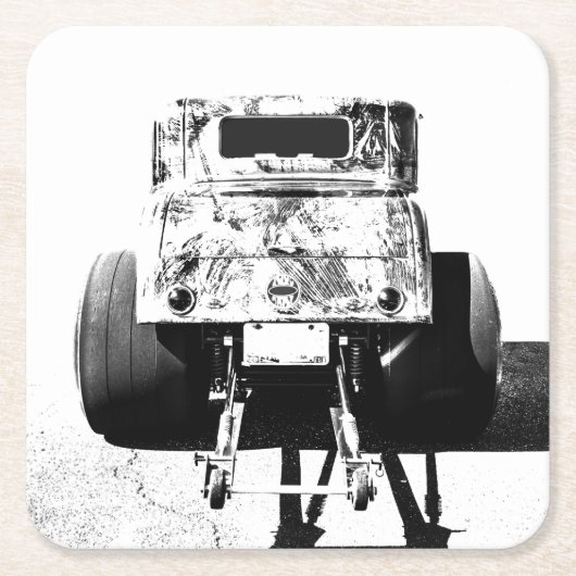 Papiertränke Rechteckiger Pappuntersetzer (Vorderseite)