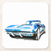 Papiertränke Rechteckiger Pappuntersetzer (Vorderseite)