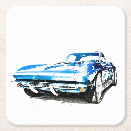 Papiertränke Rechteckiger Pappuntersetzer (Vorderseite)