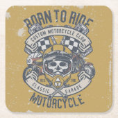 Papiertränke Rechteckiger Pappuntersetzer (Vorderseite)