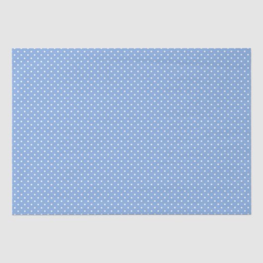 Papiertuch/blaue Polka-Punkte Seidenpapier (Vorderseite)