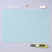 Papiertuch/leicht blaue Polka-Punkte Seidenpapier (Handwerk)