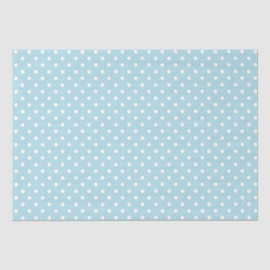 Papiertuch/leicht blaue Polka-Punkte Seidenpapier (Vorderseite)