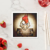 Papiertuch Mr. Rooster Vintage Serviette (Beispiel)
