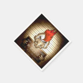 Papiertuch Mr. Rooster Vintage Serviette (Ecke)