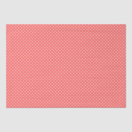 Papiertuch/Polka-Punkte Pfirsich Seidenpapier (Vorderseite)