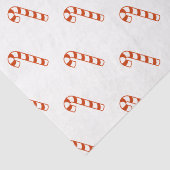 Papiertuch - rote, gestreifte Kanistöcke Seidenpapier (Detail)