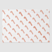 Papiertuch - rote, gestreifte Kanistöcke Seidenpapier (Vorderseite)