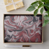 Papiertücher aus schwarzem und rotem Marmor Seidenpapier (Geschenk)