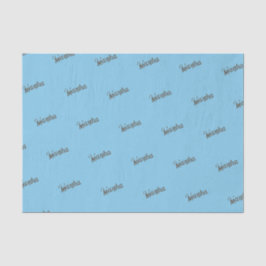 Papiertücher für antike Namen (Sky Blue & Copper) Seidenpapier