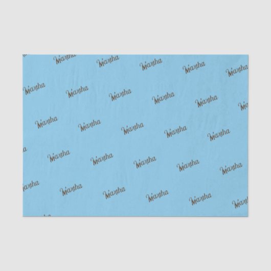 Papiertücher für antike Namen (Sky Blue & Copper) Seidenpapier (Vorderseite)