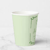 Papiertücher für das handgezeichnete grüne Herz-Br Pappbecher (Rechts)