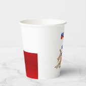 Papiertücher für die chilenische Flagge Pappbecher (Links)