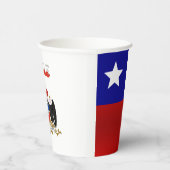 Papiertücher für die chilenische Flagge Pappbecher (Rechts)