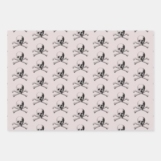 Papiertücher für die Umhüllung von Skull und Cross Geschenkpapier Set (Vorderseite 2)