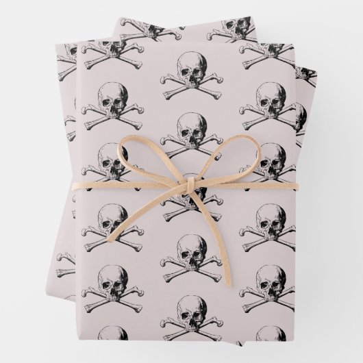 Papiertücher für die Umhüllung von Skull und Cross Geschenkpapier Set (Beispiel)