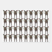 Papiertücher für Elch Holiday Geschenkpapier Set (Vorderseite 3)