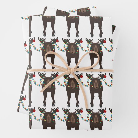Papiertücher für Elch Holiday Geschenkpapier Set (Beispiel)