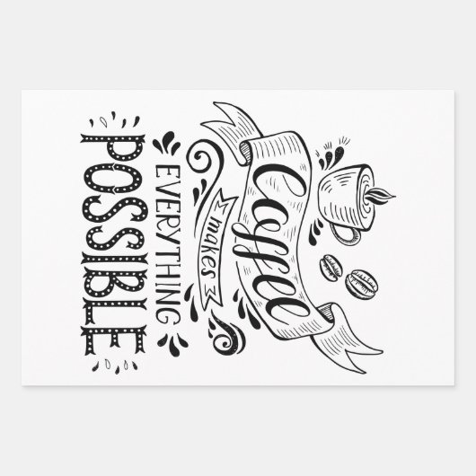 Papiertücher für Kaffee Geschenkpapier Set (Vorderseite 2)