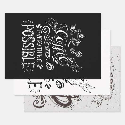 Papiertücher für Kaffee Geschenkpapier Set (Set)