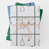 Papiertücher für medizinische Untersuchungen Geschenkpapier Set (Beispiel)