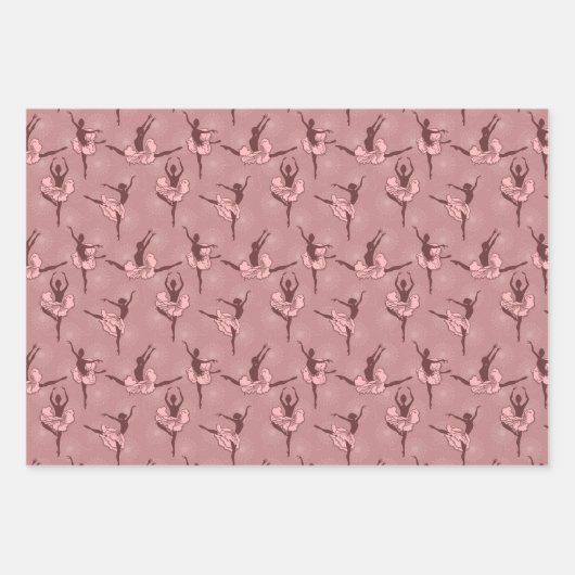 Papiertücher für Tänzer aus rosa Ballet Geschenkpapier Set (Vorderseite 3)