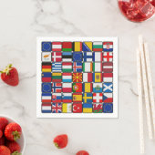 Papiertücher mit Flaggen Europas Serviette (Beispiel)
