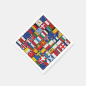 Papiertücher mit Flaggen Europas Serviette (Ecke)