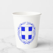 Papiertücher mit griechischer Flagge Pappbecher (Rückseite)
