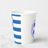 Papiertücher mit griechischer Flagge Pappbecher (Links)