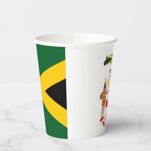 Papiertücher mit jamaikanischer Flagge Pappbecher (Links)