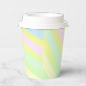 Papiertücher mit Pastellstreifen Pappbecher (Rechts)