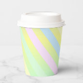 Papiertücher mit Pastellstreifen Pappbecher (Vorderseite)