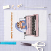 Papiertücher mit rosa Schreibmaschine Mehr Kaffee Seidenpapier (Handwerk)