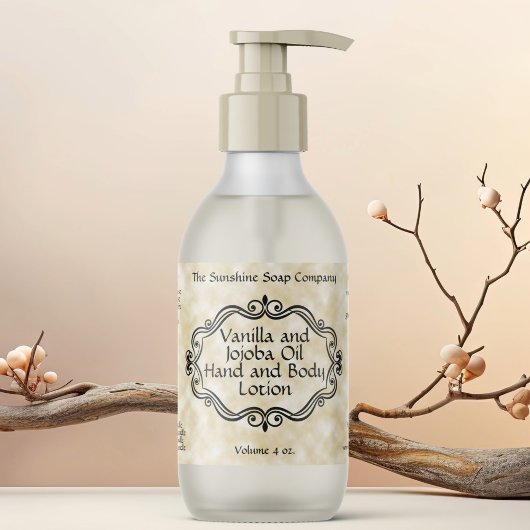 Papiertücher mit Vintagem Rahmen, kosmetisches Eti