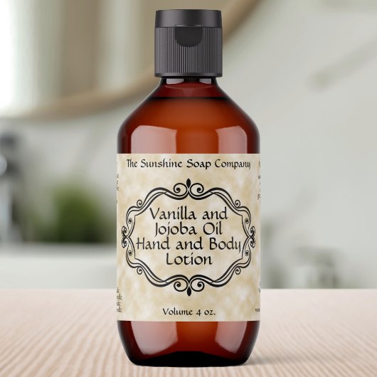 Papiertücher mit Vintagem Rahmen, kosmetisches Eti