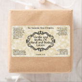 Papiertücher mit Vintagem Rahmen, kosmetisches Eti (Insitu)