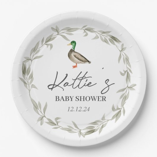 Papiertüte aus Entenpapier, mallarde Teller. Pappteller (Vorderseite)