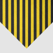 Papiertüte aus gelben/schwarzen Diagonalstreifen Seidenpapier (Ausschnitt)