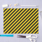 Papiertüte aus gelben/schwarzen Diagonalstreifen Seidenpapier (Handwerk)