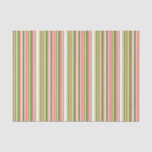 Papiertüte aus rosa und grünem Streifen Seidenpapier