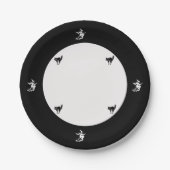 Papiertüte - Flying Hexe and Black Cat Pappteller (Vorderseite)