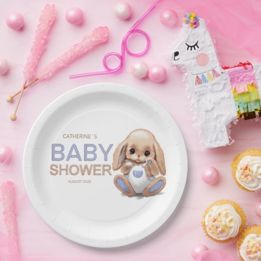 Papiertüte für Babydusche. Pappteller (Party)