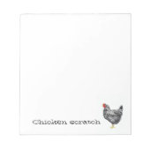 Papiertüte für Hühnchen Notizblock (Vorderseite)