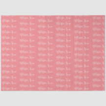 Papiertüte für Ihren Namen - rosa
